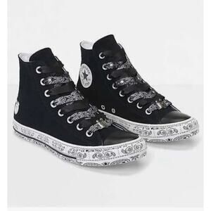 Men's or Women's 7 Converse X Miley Cyrus all star low Black White Bandana